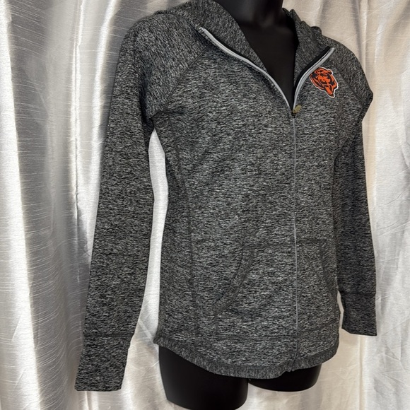 NFL Chicago Bears Mascot Logo Full Zip Long Sleeve Women’s M Stretch Hoodie - Picture 3 of 9